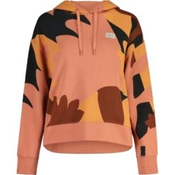 Maloja CadiniM. Organic Sweat Women's Hoody - Rosewood Pastel Leaves 8667