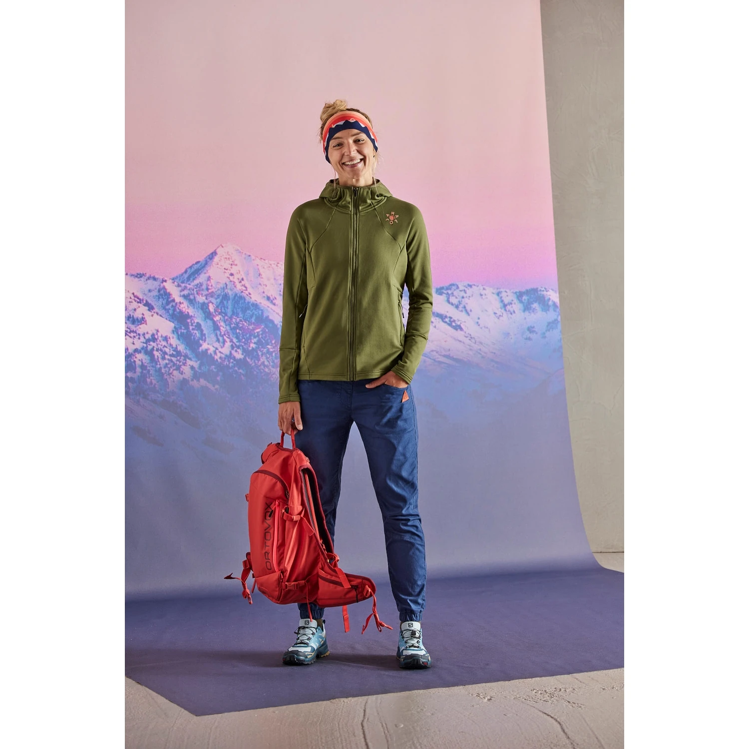 Maloja DuronM. Women's Mountain Fleece Jacket - Deep Sunset Multi 8688 - Image 3