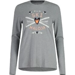 Maloja GrauschnepperM. Traceable BioRe Longsleeve Women - Grey Melange 0114