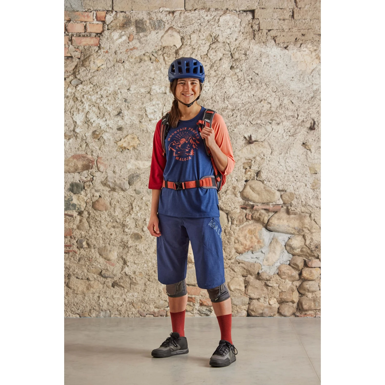 Maloja HimbeereM. Enduro Women's 3/4 Tee - Midnight Multi 8618 - Image 3