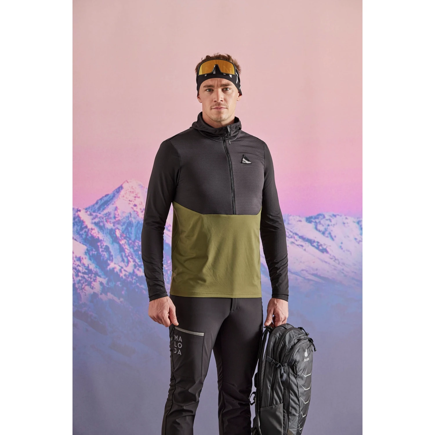 Maloja KalternM. Mountain Midlayer Hybrid Shirt - Moonless Multi 0821 34247 - Image 3